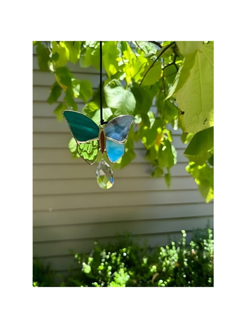 Stained Glass Window Hangings Butterfly Shaped Art Sun Catcher